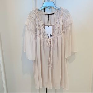 Zara romantic ruched top